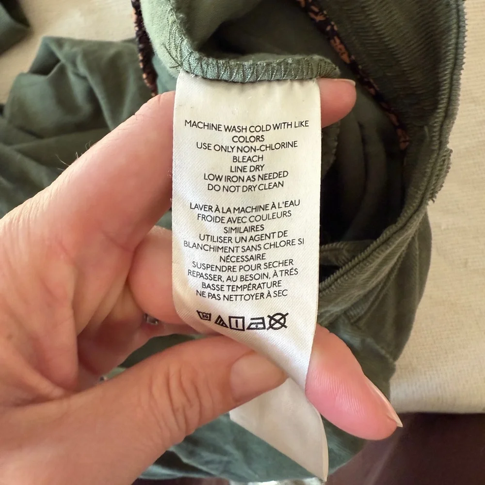 Anthropologie Olive Wide-Leg Corduroy  Pants - Picture 5 of 7